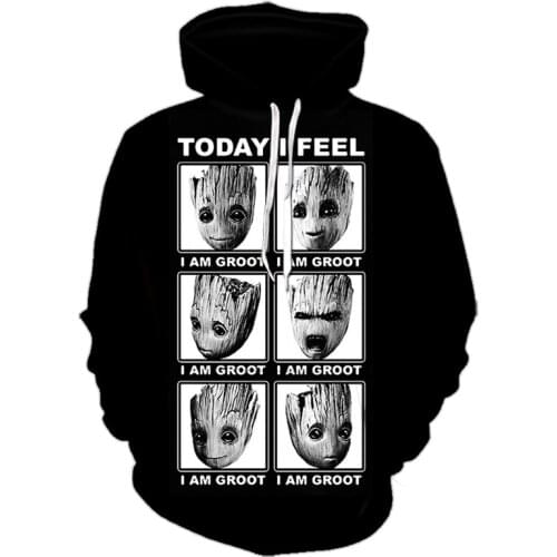 2019 New Arrival Fashion Movie Guardian Of The Galaxy Hoodies Men Women 3D Print Fashion Favorite Harajuku Style Streetwear Tops