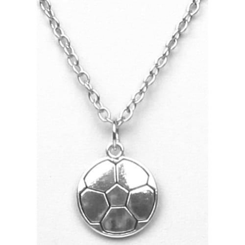 Charm Tibetan silver alloy boy basketball, soccer pendant short chain collar necklace 18" Party Sports Boys Childrens Party