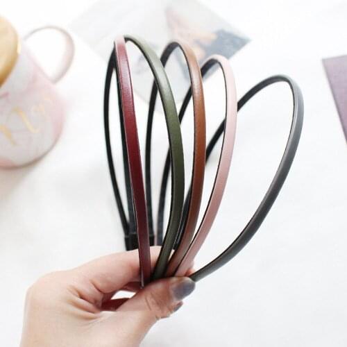 Solid Color Frosted Non-Slip Resin Hairband Headband Turban for Women Lady Thin Plastic Hair Hoop Hair Bands Accessories