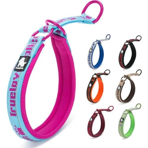Truelove Soft Slip Dog Collar Reflective Adjustable P Chain Training Choke Collars Dog Training for Small Medium Large Dogs