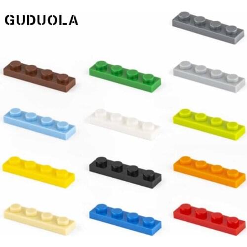 Guduola Building Block Plate 1X4 MOC Parts Compatible 3710 Base Brick Thin Figures Blocks Small Particles Blocks 155pcs/lot