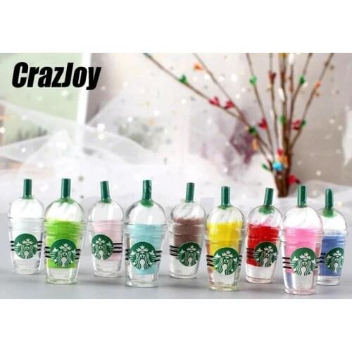 Coffee Straw Cup Charms For Slime Addition All Ice Cream Slimes Polymer Filler For Resin Slime Kit Clay Accessories Kids Toys