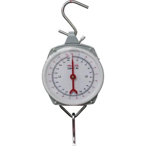Hanging Scales 100Kg 220lbs Capacity Fishing Hunting Scale Alloy Mechanical With 2 Hooks