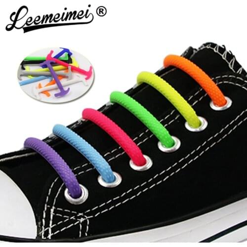 Semicircle Silicone Shoelaces New Elastic Silicone Shoelace Special No Tie Shoelace for Men Women Shoe Laces Rubber Zapatillas