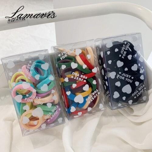 30 Installed Hair Rope Joker Fashion Hair Ring Head Rope Simple Basic Rubber Band Korean Version Hair Accessories