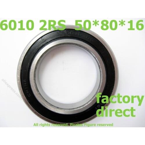 Factory Direct High quality deep groove ball bearing double rubber sealing cover 6010 2RS 6010bearing 50*80*16mm 4PCS Wholesale