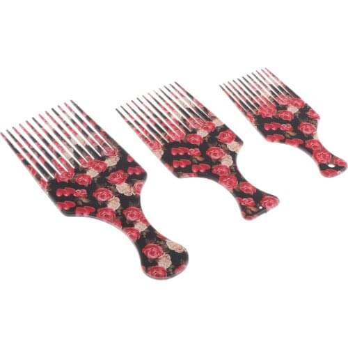 Long Handle Afro Pick Hair Comb Hairdressing Brush Tool Slick Back Hairstyle