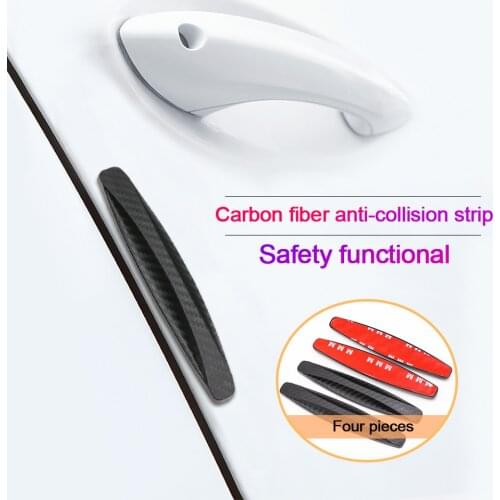 LOEN 4PCS Black Car Door Protector Soft Auto Door Guard Edge Corner Bumper Guard Buffer Molding Protection Strip Car Styling