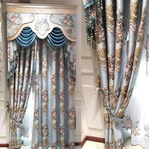 European-Style Yarn-Dyed Jacquard American-Style High-Precision Shading Luxury Atmosphere Curtains for Bedroom Living Room