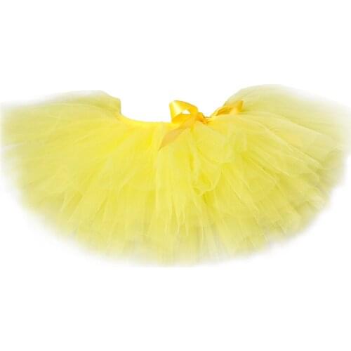 Yellow Girls Tutu Skirt Fluffy Children Ballet Dance Tutu Kids Skirts for Girls Pettiskirt Birthday Party Tulle Baby Girl Skirt