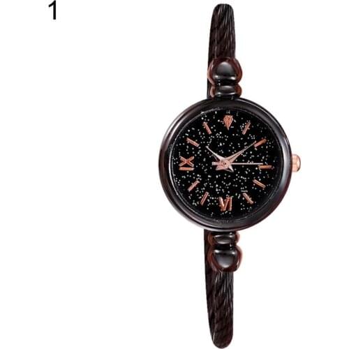 80%HOT Women Starry Twist Band Roman Numerals Round Dial Analog Quartz Wrist Watch