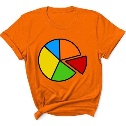 Pie Woman Print Harajuku Summer Tshirts Casual Round Neck Short Slee Top Tee Shirt TX8246