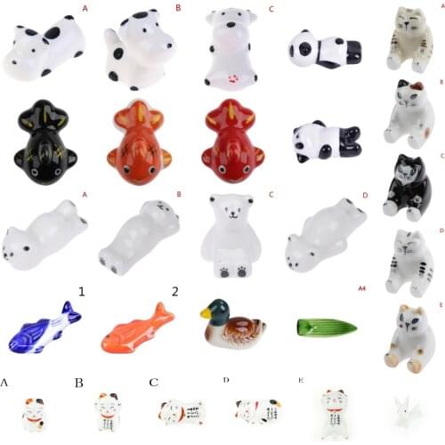 1PCS Ceramic Animal Rabbit Cat Fish Bear Nail Art Brush Holder Set Pen Displayer Stand Tools Acrylic UV Gel Brush Rest Holders