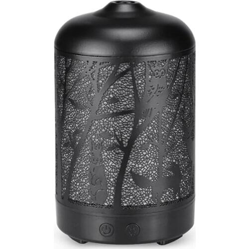 100ml Ultrasonic Air Humidifier Forest Deer Aroma Essential Oil Diffuser Hallow Metal 7 Color LED Aromatherapy Humidificador