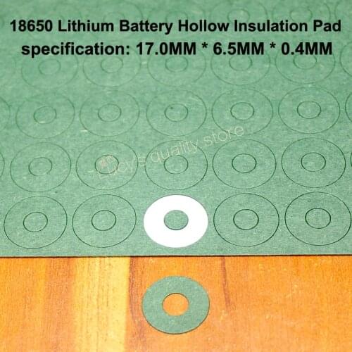 100pcs/lot 18650 lithium battery anode hollow insulation pad 18650 battery accessories pointed insulation pad 17*6.5MM