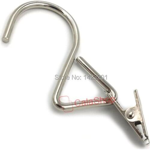 120 Pcs / Lot Metal S Shaped Hook Clip For Hanging hats towels Hanger Holder Kitchen Tool Storage Display Wholesale