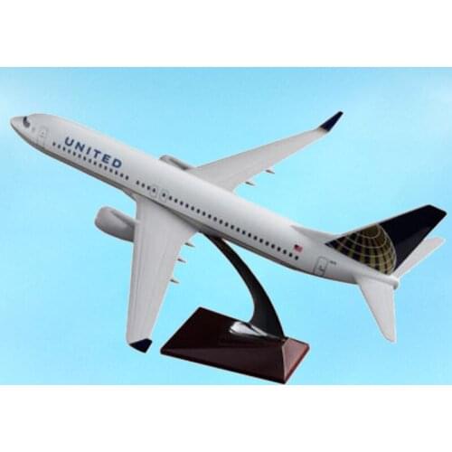 40cm Boeing 737-800 Big United Airlines Airplane Model Toys Aircraft Diecast Resin Plane Airliner Souvenir Gifts Collection Show