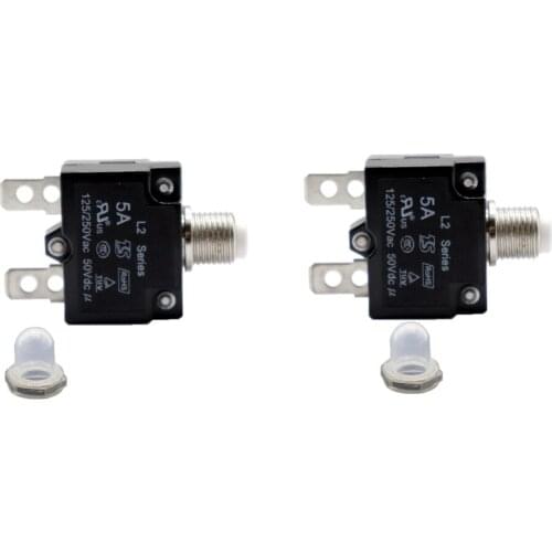 5Amp Push Button Circuit Breaker Manual Resettable Overload Switch Fuse