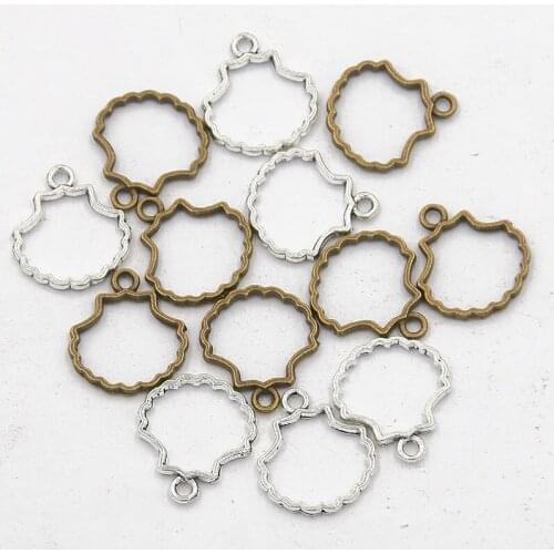 50Pcs 16*18mm 2 Color Hollow Small Shell Charm Metal Ocean Pendant For DIY Necklace Bracelet Earrings Bag Jewelry Making