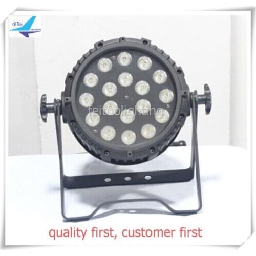 6 /lot waterproof outdoor 18x18w RGBW+Amber+UV 6 IN 1 led par can or dmx led par light