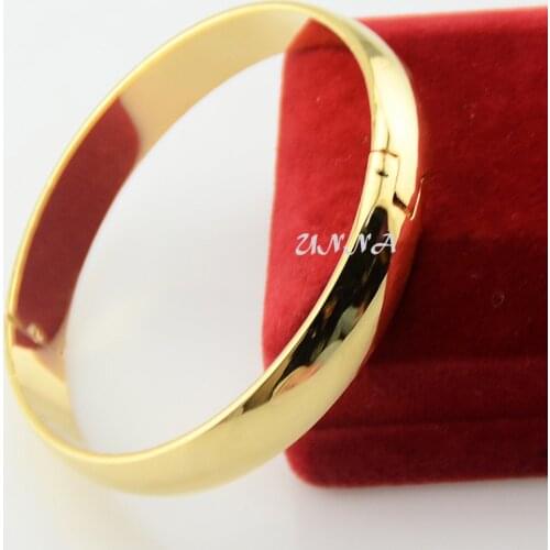 7mm 10mm Womens Girls Top Gold Color Bangles Openable Bracelets New (No red box)
