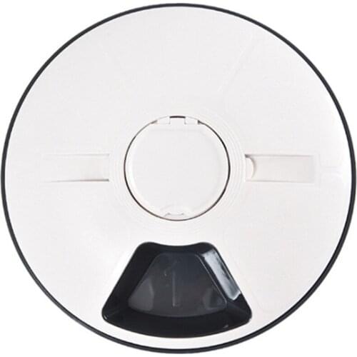 Pet Automatic Feeder Portion Control Digital Timer Detachable Dogs Cats Anti Slip 6 Meal Trays With Voice Recorder Dry Wet Food