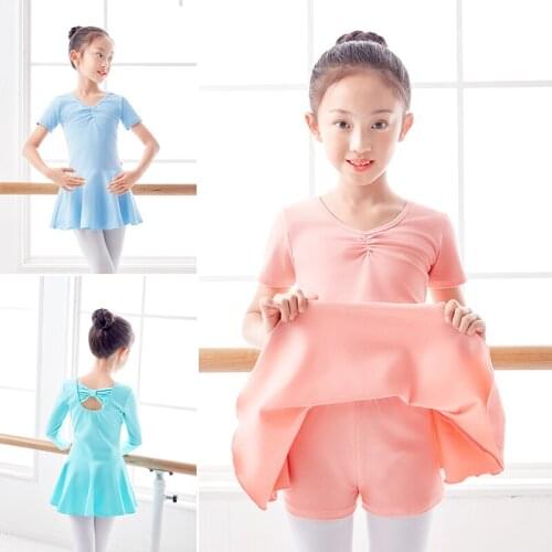 Ballet Dress Girls Leotard Ballerina Dance Bodysuit Gymnastics Leotard for Kids Cotton Ballet Separate Dress Shorts Suit