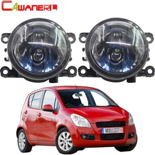 Cawanerl 1 Pair 100W Car Halogen Bulb Fog Light Daytime Running Lamp DRL 4300K 12V For Suzuki Splash Hatchback 2008-2015