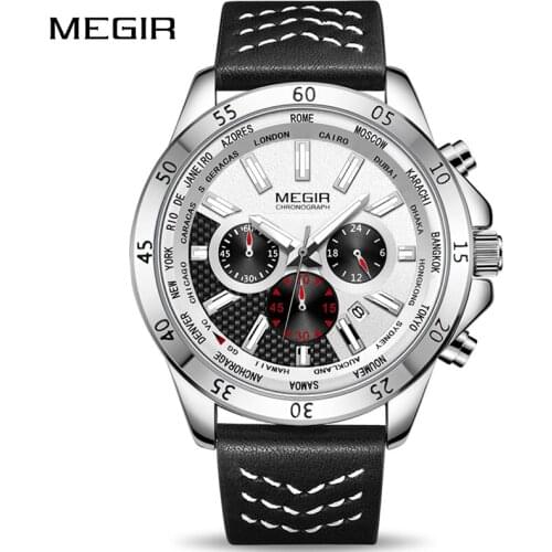 MEGIR Top Brand Erkek Kol Saati Sport Watch Men Fashion Quartz Mens Watches Luxury Military Relogio Masculino Zegarek Mesk 2020