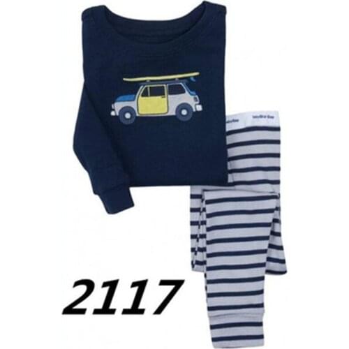 Ambulance Baby Boys' Pajama Set Cotton Children Sleepwear Clothes Suit Long Tee Shirts Trousers Girl Pjs Infant Pyjamas 1-7Year