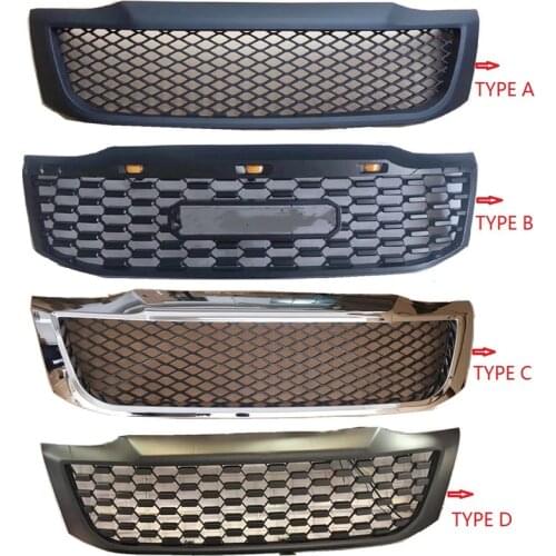 Design modify auto front mesh mask cover abs grills car grille grill fit for hilux vigo 2012-2014 pickup car accessories
