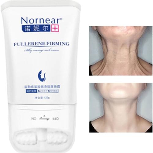 Beauty Neck Cream Double Scroll Wheel Reduce Neck Wrinkles Lifting Firming V-shaped Massage Witch Hazel Neck Fullerene Care 120g