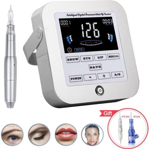 Biomaser New Permanent Makeup Machine Eyebrow Tattoo Professional Digital Device Machine Eyebrow Lip Pen Machine Sets CTD003-2