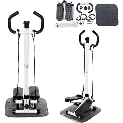 Multifunctional Home Gym Weight-loss Leg Fitness Step Machine Indoor Stepper LCD Monitor Handle Bar Work Adjustable Height