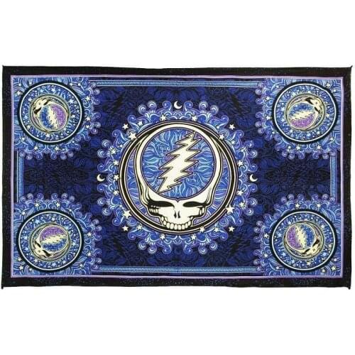 New Large 3D Blue Steal Your Face Grateful Dead Tapestry Gift Wall Hanging