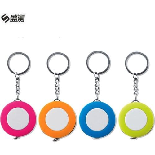 1.5m Retractable Ruler Candy Color Portable Keyring Tape Measure Automatic Clamping Mini Ruler With Centimeter/Inch Mezro D1008