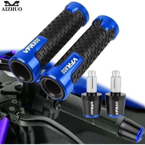 VFR 800 LOGO FOR HONDA VFR800 2002-2004 2003 Handlebar Grips Motorcycle Handle Bar Cap End Plug 7/8'' 22MM Handlebar Grips CNC
