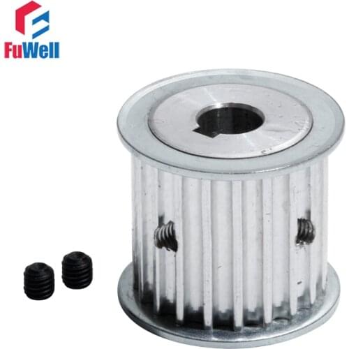 HTD5M-20T Timing Belt Pulley 8/10/12/12.7/14/20mm Bore Transmission Pulley With Keyway 27mm Width 20Teeth Synchronous Pulley