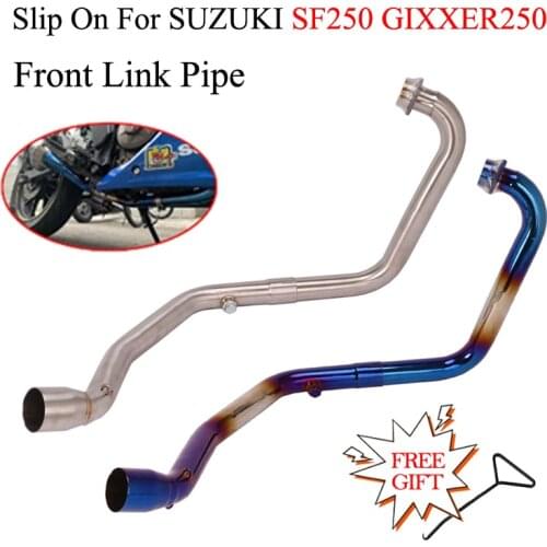Slip On For SUZUKI GIXXER 250 GIXXER250 SF250 Motorcycle Exhaust Muffler Escape Modified Motorbike Front Tube Middle Link Pipe