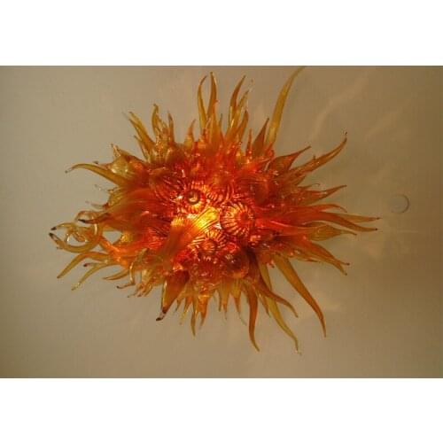 Hot Sale Colored Glass Chandelier Chihuly Style Chandelier Lighting Flush Mounted Fixture Classic