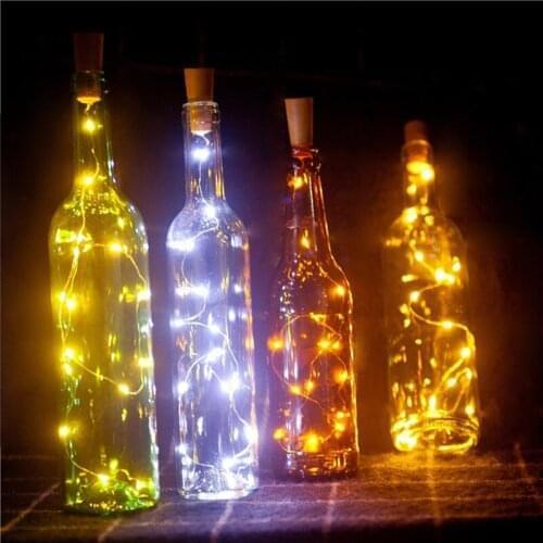 10X2m 20-LED Copper Wire String Light with Bottle Stopper for Glass Craft Bottle Fairy Valentines Wedding Decoration string ligh