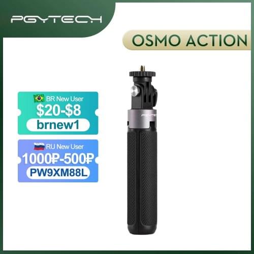 PGYTECH Action Camera Extension Pole Tripod Mini Selfie Stick DJI Osmo Action Accessories Universal Interface with1/4 Mount Bolt