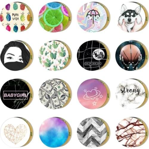 Ultra-thin Marble Pattern Magnetic Metal Plate Car Phone Holder Metal Plate Magnetic Disk Car Mount Holder Magnet Metal