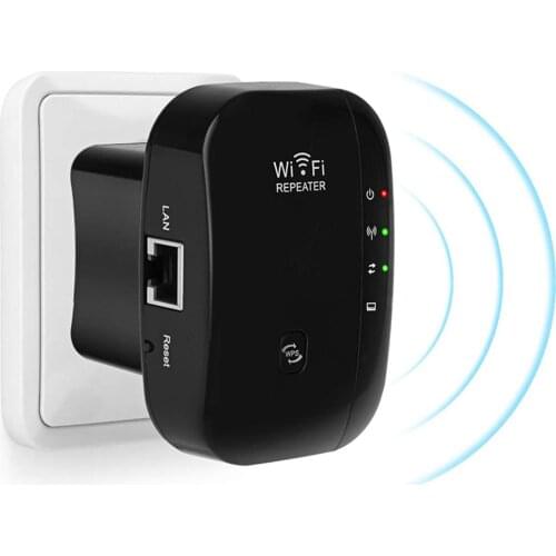 Wi-Fi Extender Signal Booster Wi-Fi Singal Range Repeater Up to 300Mbps Access Point Integrated Antennas LAN Port