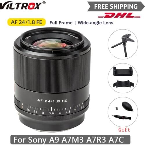 Viltrox AF 24mm F1.8 Full Frame Wide-Angle Fixed Focus Portrait Lens For SONY Cameras E Mount A7M3 A7R3 A7C A7R4 A9 A7 III