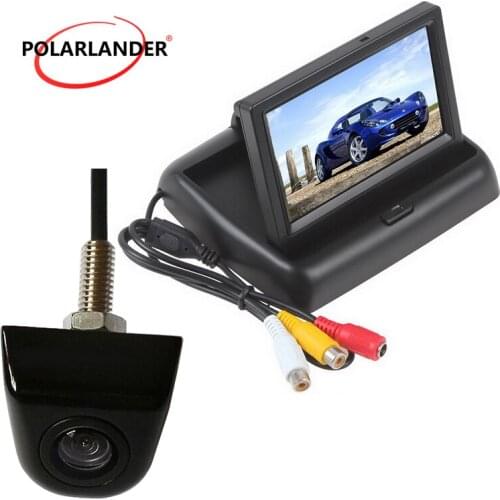 [High Quality] Waterproof 4.3 inch Car Rearview Mirror Monitor CCD HD with Car Rear View reverse backup Camera