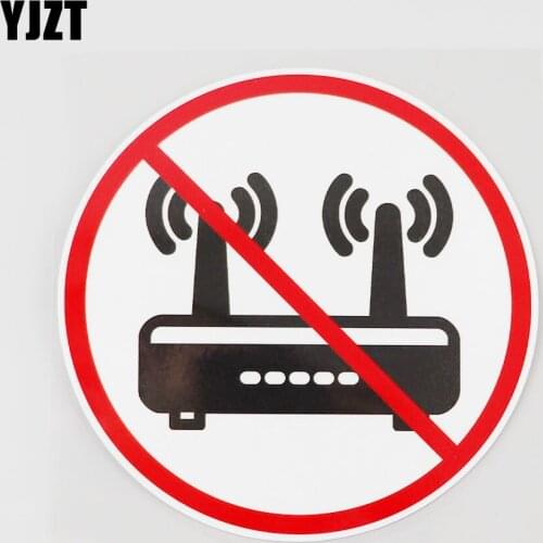 YJZT 12.7CMX12.7CM Prohibition Sign PVC Decal Superior Quality Car Sticker Label 11B-0303