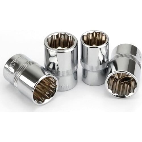 1Pcs 1/2" 8-32mm Square Drive 12-point Socket Bit Ratchet Wrench 12pt Sockets Hand Tool Kit 12 Angles Plum Blossom Sleeve