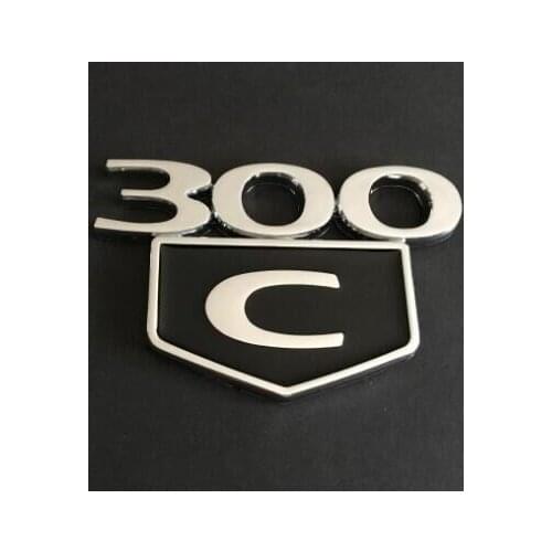 2pcs 300C Emblem Car Sticker BADGE Adhesive Chrome