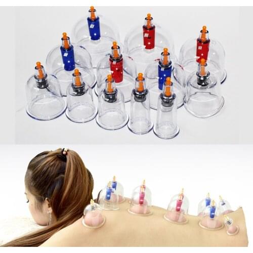 12 cups medical vacuum cupping apparatus healthy vacuum cupping kit pull out vacuum apparatus therapy relax